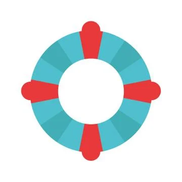 Summer striped float flat style icon vector design Stock Illustration
