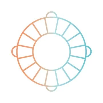 Summer striped float gradient style icon vector design Stock Illustration