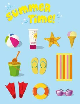 SUMMER STUFF Stock Illustration