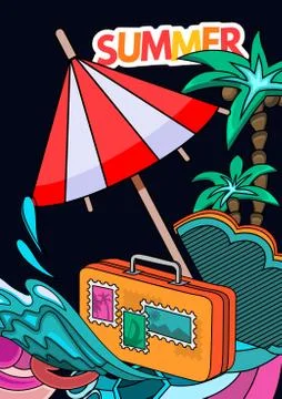 Summer style background Stock Illustration