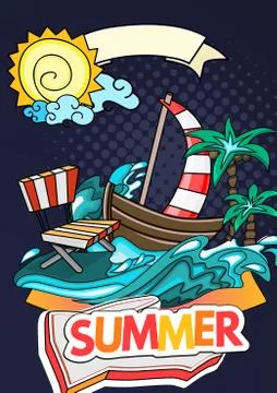 Summer style background Stock Illustration