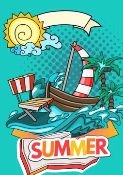 Summer style background Stock Illustration
