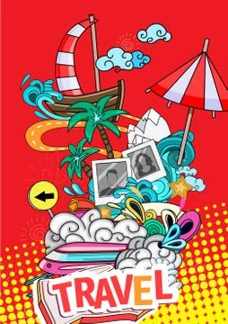 Summer style background Stock Illustration