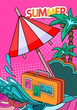 Summer style background Stock Illustration