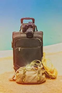 Summer Suitcase. Stock Photos
