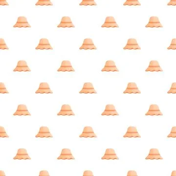 Summer sun hat seamless pattern protecting from sun イラスト素材