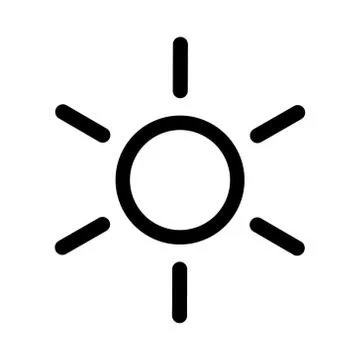 Summer sun icon isolated on the white background Stock Illustration