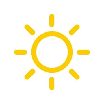 Summer sun icon isolated on the white background Stock Illustration