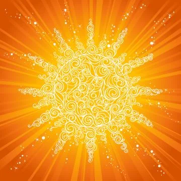 Summer sun. Stock Illustration