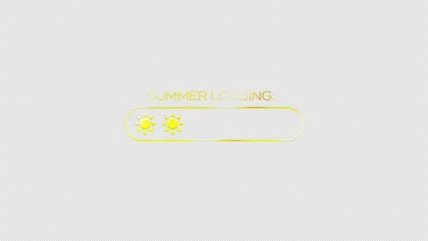 Summer sun loading bar animation, on a transparent background Stock Footage 140724902