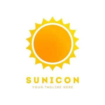 Summer sun logo design Stock Illustration