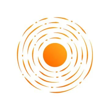 Summer sun logo design Stock Illustration