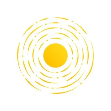 Summer sun logo design Stock Illustration