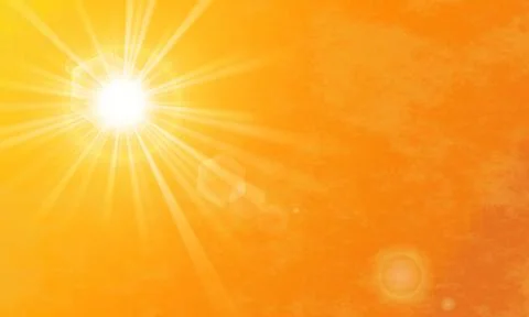 Summer sun rays with lens flare – Illustration Stock Illustration