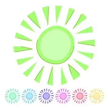 Summer sun vector cartoon graphic Stock Illustration