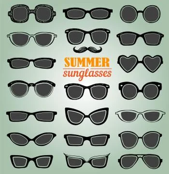 Summer sunglasses vector set Stock-Illustration