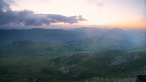 Summer sunrise in the mountains Stock Footage 91833008