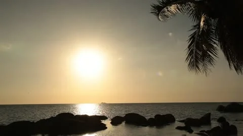 Summer Sunset above the sea 2 Stock Footage 11965745