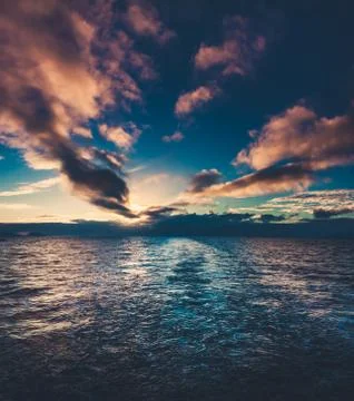 Summer sunset in Antarctica Fotos Stock