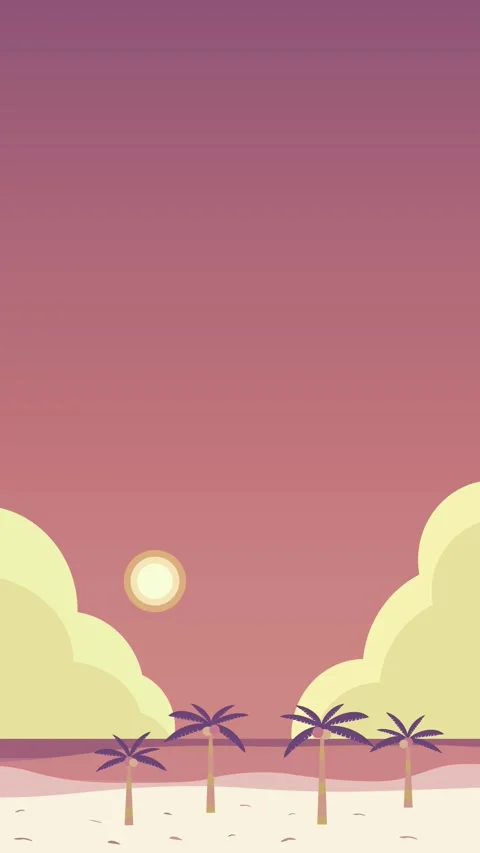 Summer sunset beach loop Stock Footage 311927766