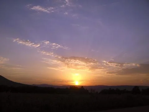 Summer sunset. Caucas. Stock Photos