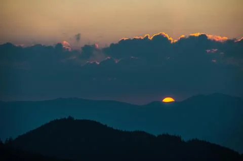 Summer sunset clouds Stock Photos