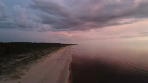 Summer sunset coast Stock Footage 159280873