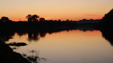 Summer sunset Stockbeeldmateriaal 180637324