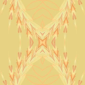 Summer sunset gradient inspired geometric symmetry artwork with citron ice, sand 스톡 일러스트