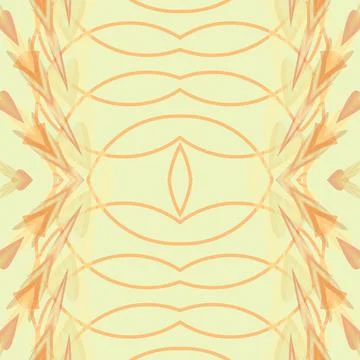 Summer sunset gradient inspired kaleidoscopic ornamental pattern with citron ice Stockillustratie