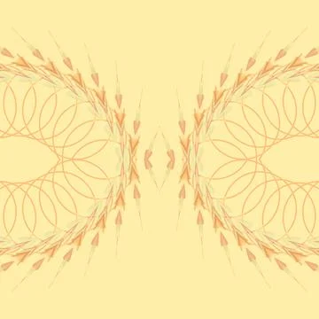 Summer sunset gradient inspired kaleidoscopic ornamental pattern with citron ice 스톡 일러스트