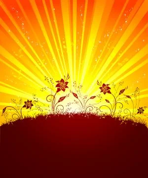 Summer sunset. Stock Illustration