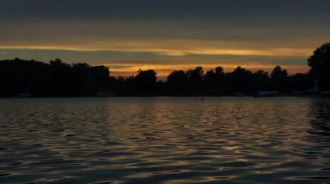 Summer sunset on a lake Video stock 65240949