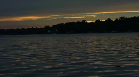 Summer sunset on a lake Video stock 65240998