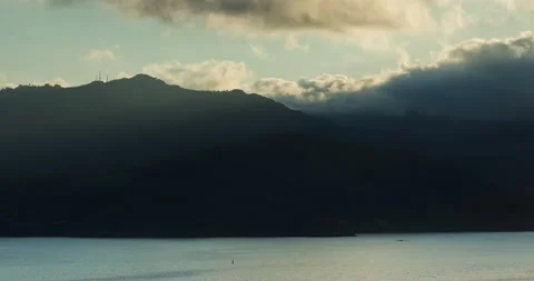 Summer sunset landscapes full of clouds, Galicia, Spain. Stock Footage 152721691