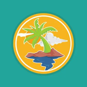 Summer Sunset Logo vector illustration 스톡 일러스트