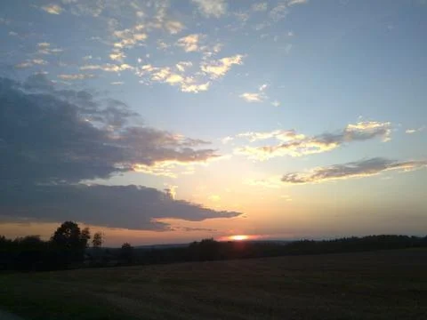 Summer-sunset Foto stock