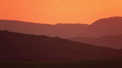 Summer sunset rainy sky Stock Footage 137634233