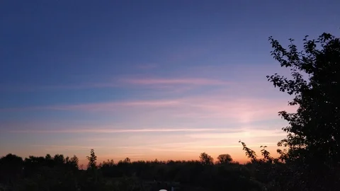 Summer sunset time lapse, loop Video stock 90471944