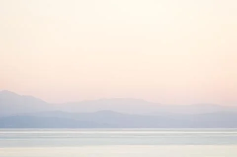 Summer sunset view on the horizont Stock Photos