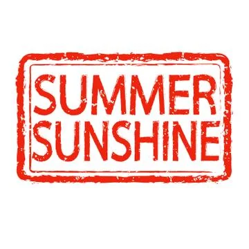 SUMMER SUNSHINE stamp text design Stock-Illustration