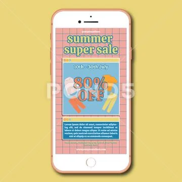 Summer Super Sale Story PSD Template