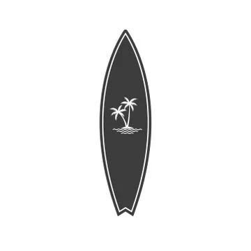 Summer surfing vector illustration. Simple logo. Isolated. Stock Illustration