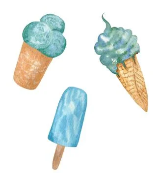 Summer sweets set Stock Illustration