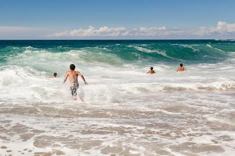 Summer Swimmers Foto stock