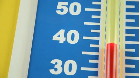 Summer Temperature Rising - Celsius Stock Footage 43353544