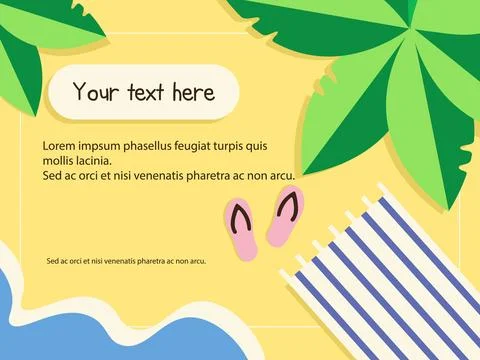 Summer template for advertising Stock Illustration