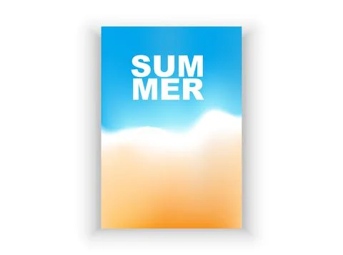 Summer. Template for flyer.Vector graphics. Stock Illustration