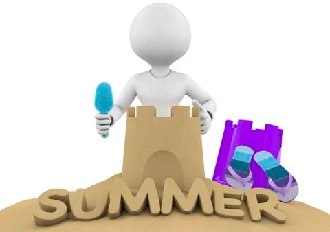 Summer text Stock Illustration