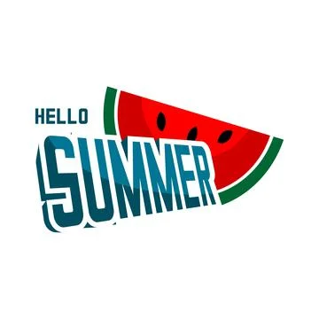 SUMMER TEXT Stock Illustration
